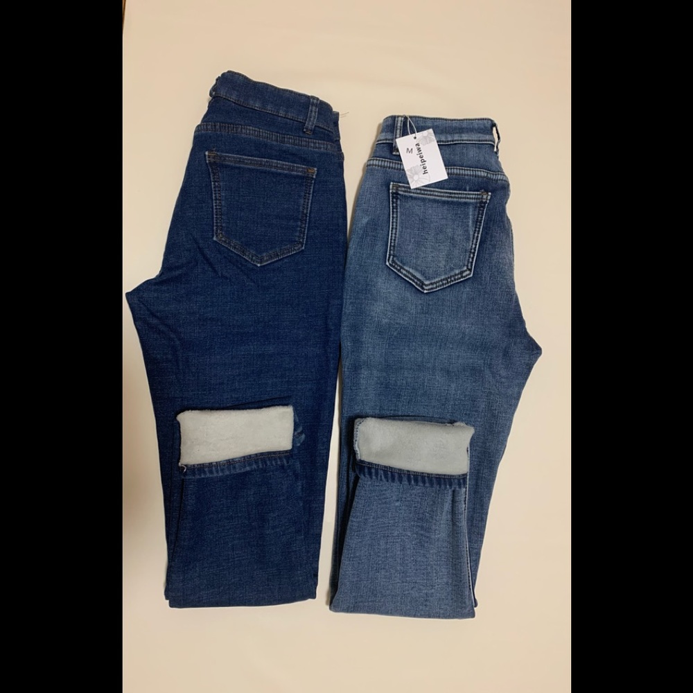 Fleece jeans